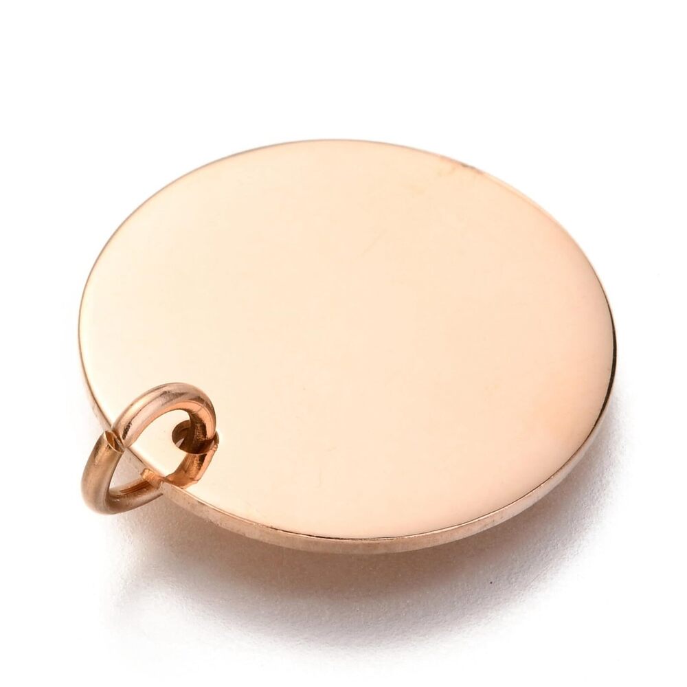 7366 10pcs 20mm Stainless Steel Stamping Blanks for Engraving Tag Pendants